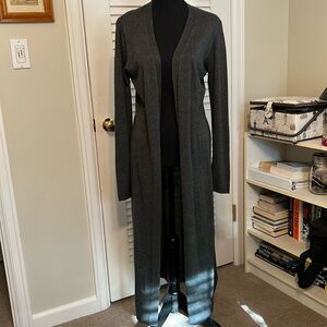 White House Black Market long sweater duster size L .